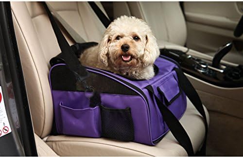 JANMO Pet Carrier Airline Approve with soft mat comfortable pet carrier for car /bicycle (Purple)