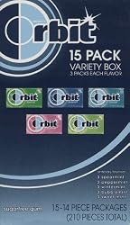 Orbit Sugarfree Gum Variety Pack - 15 packs