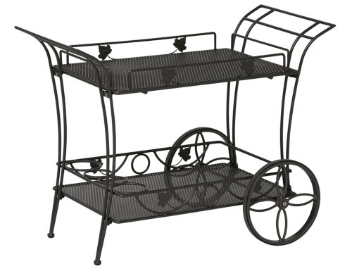 Siena Garden 680246 Servierwagen Romaneo, eisengrau 2 Ablagen, L 100 x B 49 x H 77 cm
