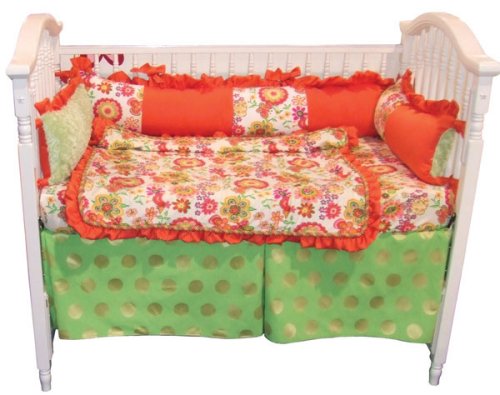 Kitchen: Angel Song Flower Child Girl's Crib Set   4 piece