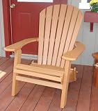 Forever Phat Tommy Deluxe Recycled Poly Wide Folding Adirondack Chair - Cappuccino Tan