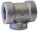 Anvil International 0300038403 Cast Iron Tee Fitting, 1" x 1/2" x 1", Black