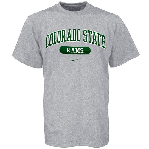 Buy Nike Colorado State Rams Ash Arch Lettering T-shirt by Football Fanatics