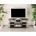 TV-Rack in Schwarzglas-Optik, 110 x 50 x 40 cm