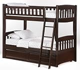 Newport Twin over Twin Bunk Bed plus Understorage Unit with Dark Chocolate  ....