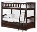 Newport Twin over Twin Bunk Bed plus Understorage Unit with Dark Chocolate Finish