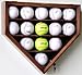 14 Softball Display Case Cabinet Wall Rack Home Plate Shaped w/ UV protection
