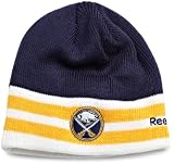 NHL Men's Face Off Cuffless Knit Hat (Buffalo Sabres, One Size Fits All)
