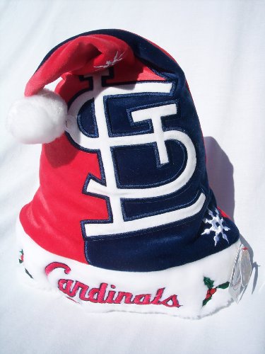 St Louis Cardinals plush large logo santa hat
