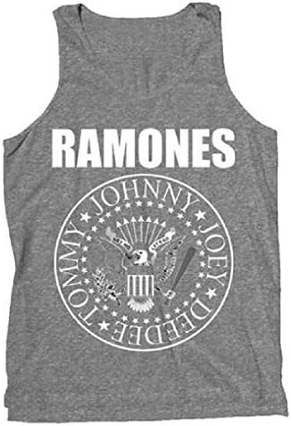 Ramones White Seal Logo Mens Grey Tank Top (Large)