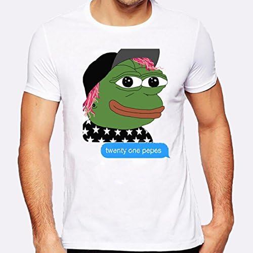 Twenty One Pilots Josh Dun Funny Cartoon White T-shirt (L)