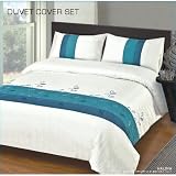 Halima Teal Duvet Cover Bedding Set King Bed