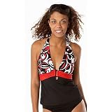 Caribbean Joe Daffy Daisy Halterkini Top