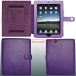 Purple Genuine Leather Apple iPad Case Cover Portfolio for the Apple iPad Tablet 16GB, 32GB, 64GB Wi-Fi and WiFi + 3G Model