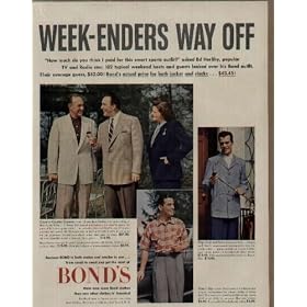 "How much do you think I paid for this smart sports outfit?" asked ED HERLIHY, popular TV and Radio Star. ..... 1952 Bond's Clothes Ad, A4315.