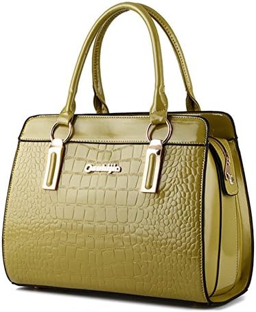 BagVenus Sleek and Shiny Elegent Shopper Style Top Handle Handbag(C8)