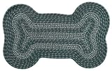 GREEN - Bone-Shaped Braided Placemat Rug