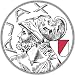 Ajax Retro Football soccer car bumper sticker 4x 4