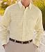 Traveler Buttondown Collar Long Sleeve Sportshirt (WHT W/BLU & GRN STR, LARGE)