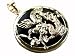 Onyx Dragon's Fury Pendant with Solid Bezel, 14k Gold