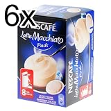 Nescaf Coffee Pods Latte Macchiato, Pack of 6, 6 x 8 Coffee Pods + Topping  from Nescaf