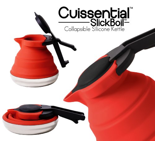 Cuissential SlickBoil: Collapsible Silicone Tea Kettle (Red)