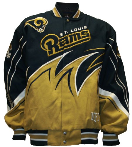 NFL Men's St. Louis Rams Slash Jacket (Millennium Blue/New Century Gold, X-Large)