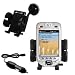 Orange SPV M2000 Flexible Auto Windshield Holder with Car Charger - Uses Gomadic TipExchange