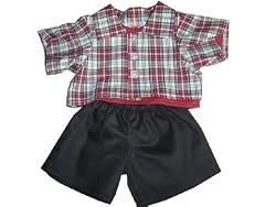Camp Shirt, Tee & Pants Outfit #598816 fits 12" Pink Moose animals and most Webkinz, Shining Star and 10"-12" Stuffed Animals