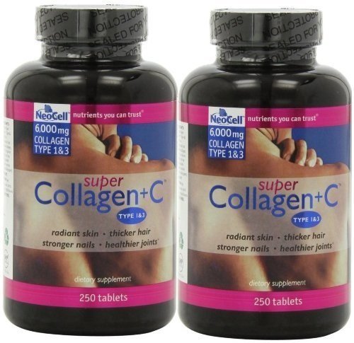 Super Collagen+c (Type 1&3) 250 Tablets (2 Pack) by Neocell Super Collagen+c (Type 1&3) 250 Tablets (2 Pack) by Neocell
