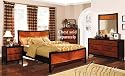 4pc Eastern King Size Bedroom Set Caramel & Black Finish