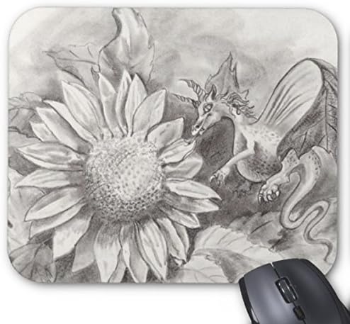 GoldenVenus Accessory Sunflower Dragon Mouse Pad