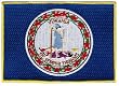 Virginia State Flag Embroidered Patch Iron-On VA Emblem