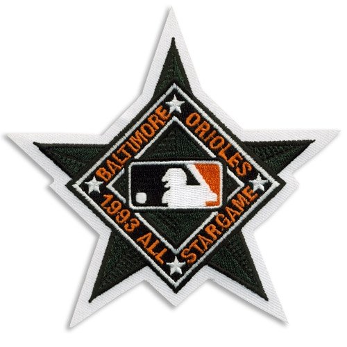 1993 All Star Game MLB Baseball Logo Patch - Baltimore Orioles Host 1993 All Star Game MLB Baseball Logo Patch - Baltimore Orioles Host