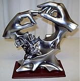 "With This Ring.." Large Silver Wedding Statue Newlywed