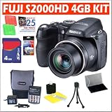 Fuji Finepix S2000HD 10MP Digital Camera Plus 4GB Accessory Kit