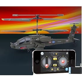 iPhone iPad Controlled Syma S109G -3 Channel RC Helicopter iCopter Mini Palm Size Apache AH-64 with Remote Controller: Toys &amp; Games