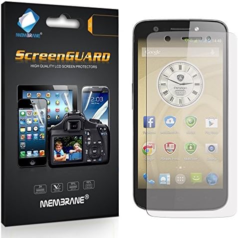 6 x Membrane Screen Protectors for Prestigio MultiPhone 5508 Duo - Crystal Clear (Glossy), Retail Package, Installation Kit