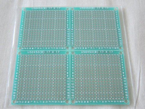 ユニバーサル基板（緑）　片面　ｔ＝1.0ｍｍ　50×50×4枚(Vカット)　5セット