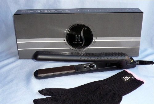 Herstyler Superstyler Black Ceramic Super Styler Flat Iron, Black