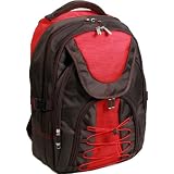 15.4 inch Red / Black Bungee Multi Loader Laptop Notebook Computer Backpack School Bag