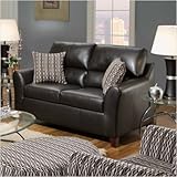 IMAGE OF Simmons Upholstery 6417-LOVESEAT-URBAN Monica Bonded Leather Stationary Loveseat