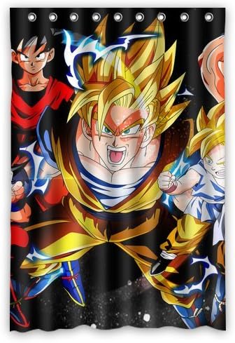 Dragon Ball Z Anime Custom Create Design Your Own Waterproof Shower Curtain Bathroom Curtains 48x72 inches