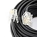 Permo 100 Feet Black Telephone Extension Cord Cable Line Wire