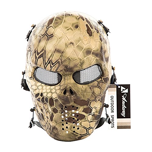 Andway skull skeleton full face protective mask gear fo…