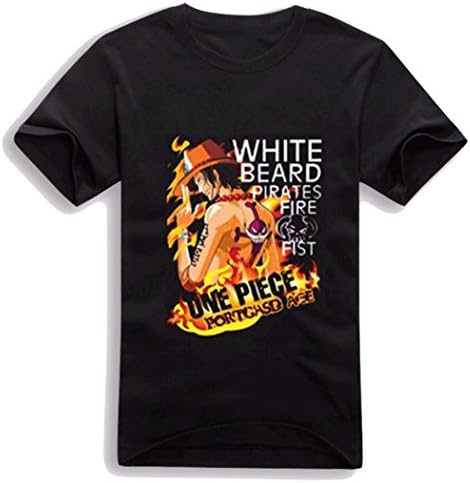 One Piece Short Sleeves T Tee T-shirt T (XL (US L), Black)