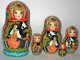 Russian Fairy Tail Nesting Doll Gusi-lebedi * 5pc/6in * M2v6
