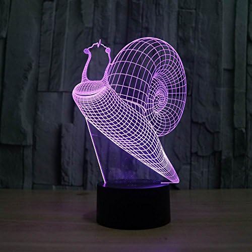 Saiam The Animal Snail Shape LED Night Light 3D Lamp Kids Night Light as Gift for Room Decoration