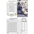 Bridge Tallies - White Tiger - (12 Pack) 2 & 3 Table Progessive