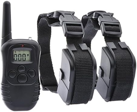 Doglina P6 remote rechargeable dog training collar with adjustable E-Collar,suitable and safe for training 2 dogs and range of 300m-100% waterproof dog shock training collar